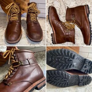 Rachel Comey $400 Mens Burnside Trench Boot Saddle Brown Leather EUC 8 EU41